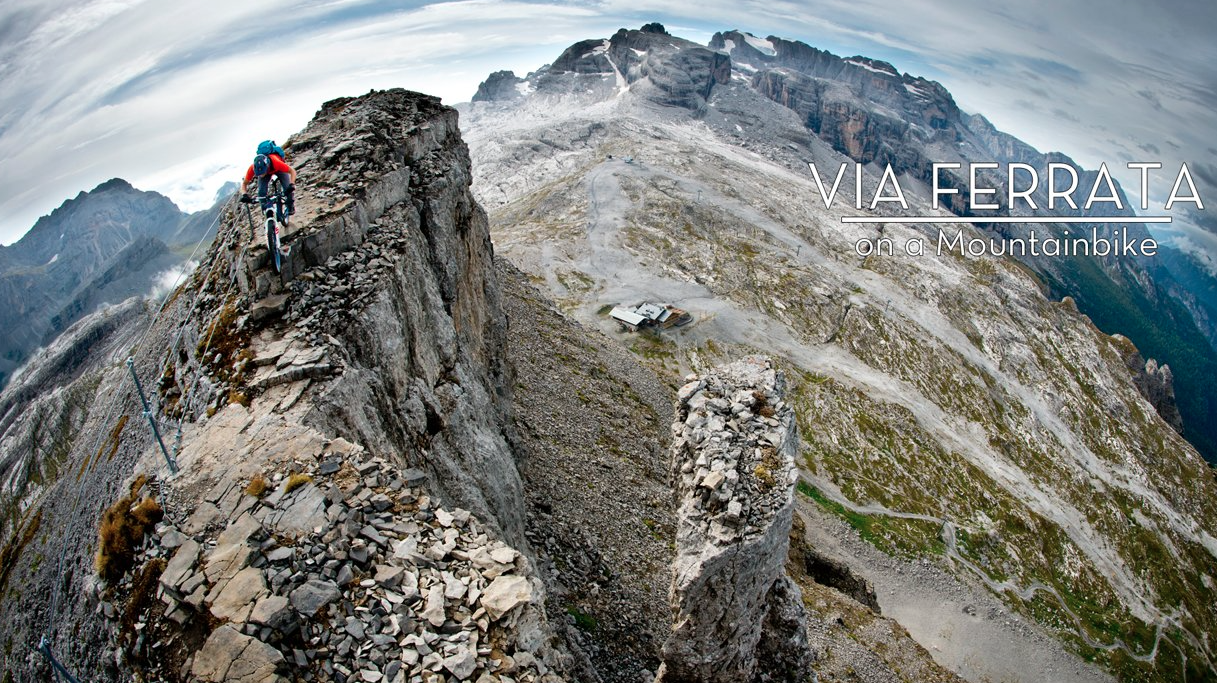 Harald Philipp : via ferrata on a mountainbike